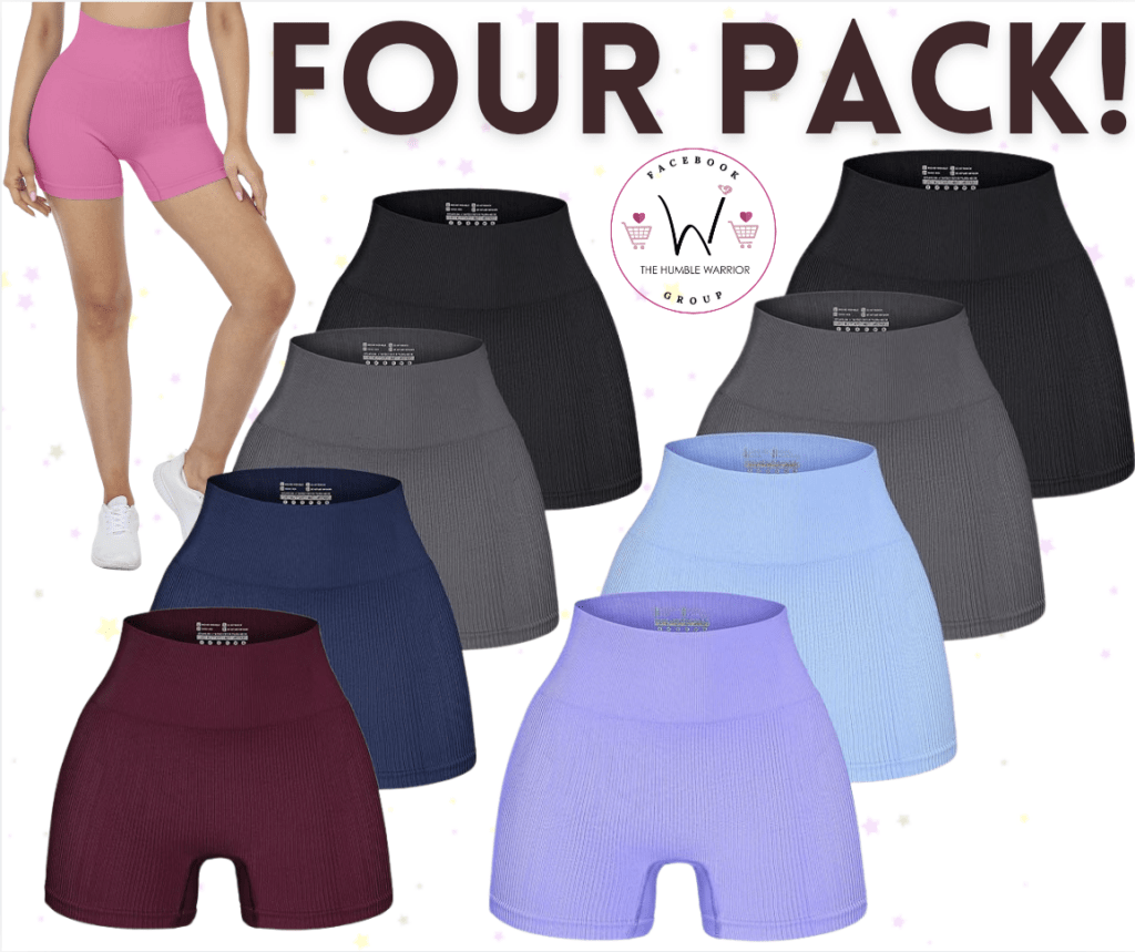 LZYVOO Four Pack of Ribbed Shorts!